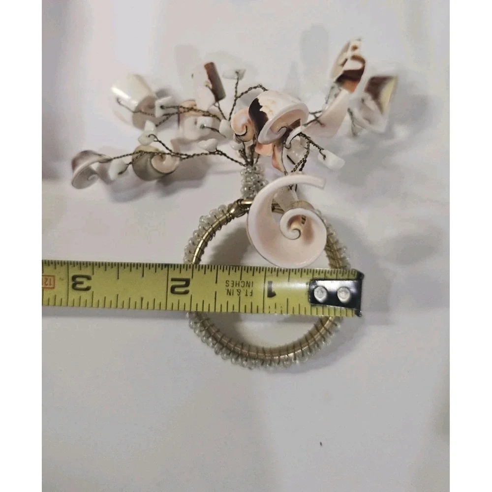 Vintage Pier 1 One Napkin Rings Seashell‎ Cluster Gold Set of 8 STUNNING!